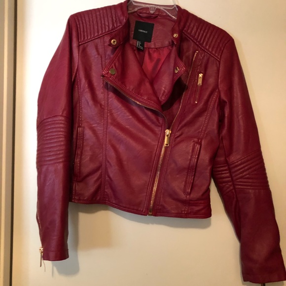 Forever 21 Jackets & Blazers - Forever 21 Red Jacket size small faux leather